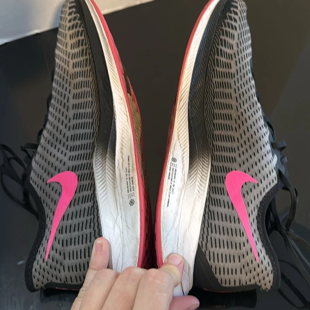 Nike Zoom Pegasus Turbo 2 Black/Pink&Grey AT2863-007 Mens Size 12 Running Shoe